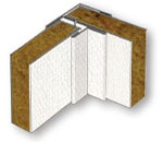 Partition panel corner