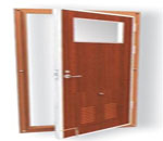 class B15 singleleaf fireproof door(with window,escape louver)