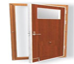 class A60 singleleaf fireproof door(with window,fire hole&escape louver)